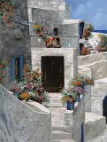 piccole case bianche di Grecia
