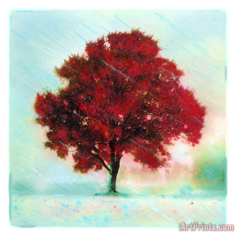 Collection 8 The red tree Art Print