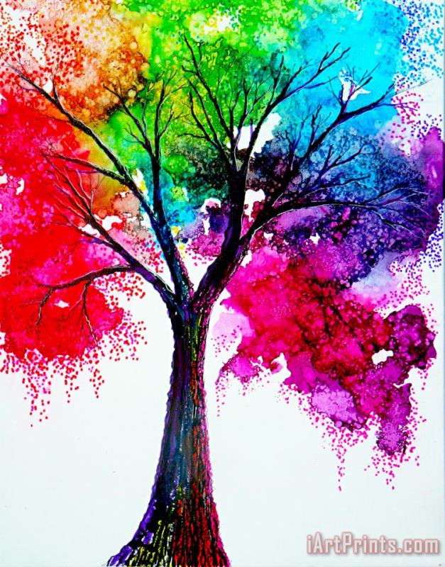 Collection 9 Rainbow Tree Art Print