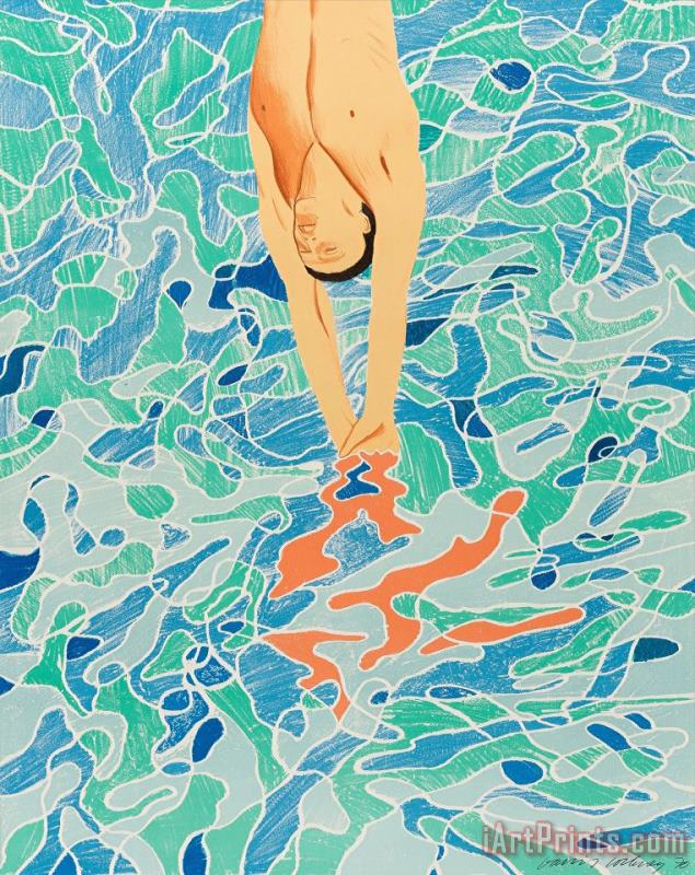 Olympische Spiele Munchen, 1972 (baggott 34), 1972 painting - David Hockney Olympische Spiele Munchen, 1972 (baggott 34), 1972 Art Print