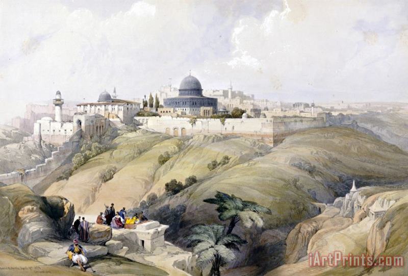 David Roberts View of Jerusalem Art Painting