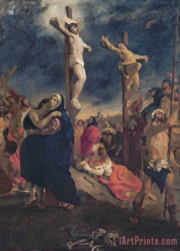 Christ on the Cross painting - Delacroix Christ on the Cross Art Print