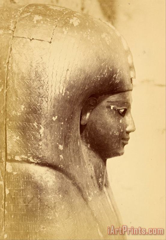 Despoineta (close Up of The Sarcophagus of The Queen Aah Hotep (profile)) Art Painting