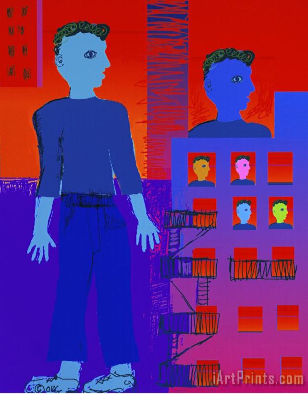 Boys in The City painting - Diana Ong Boys in The City Art Print
