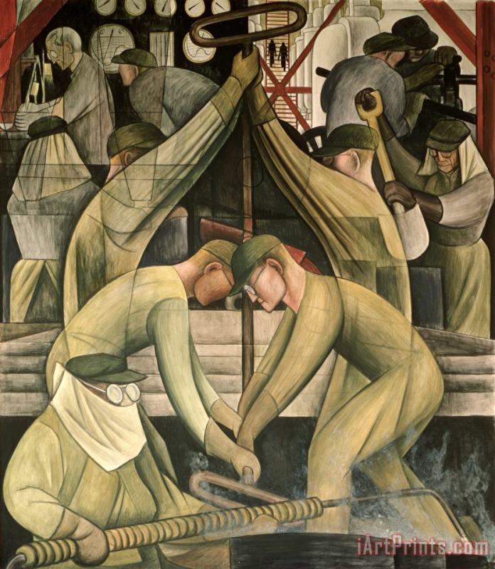 Diego Rivera Detroit Industry South Wall Art Painting