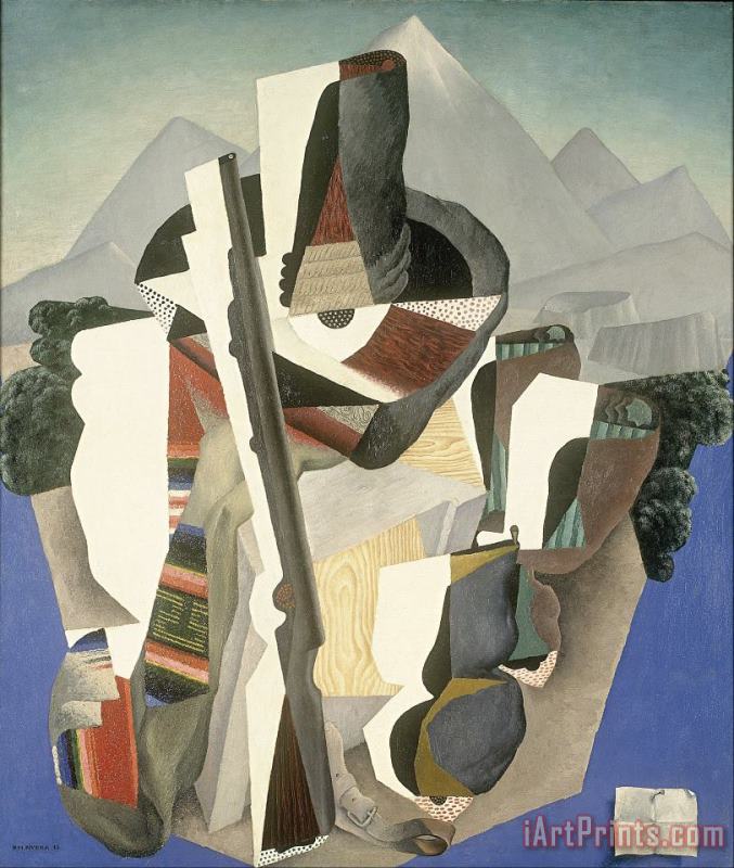 Diego Rivera Zapata Style Landscape Art Print