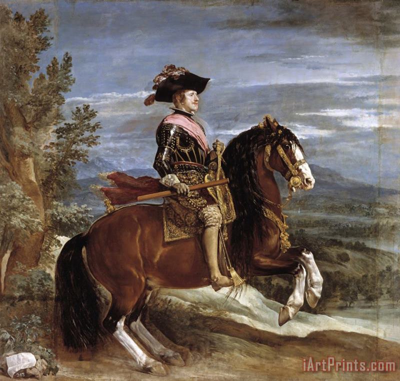 Equestrian Portrait of Philip IV painting - Diego Velazquez Equestrian Portrait of Philip IV Art Print