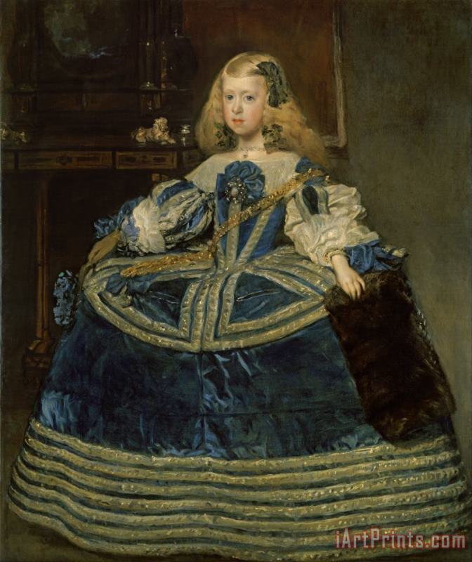 Diego Velazquez Infanta Margarita Teresa in a Blue Dress Art Painting