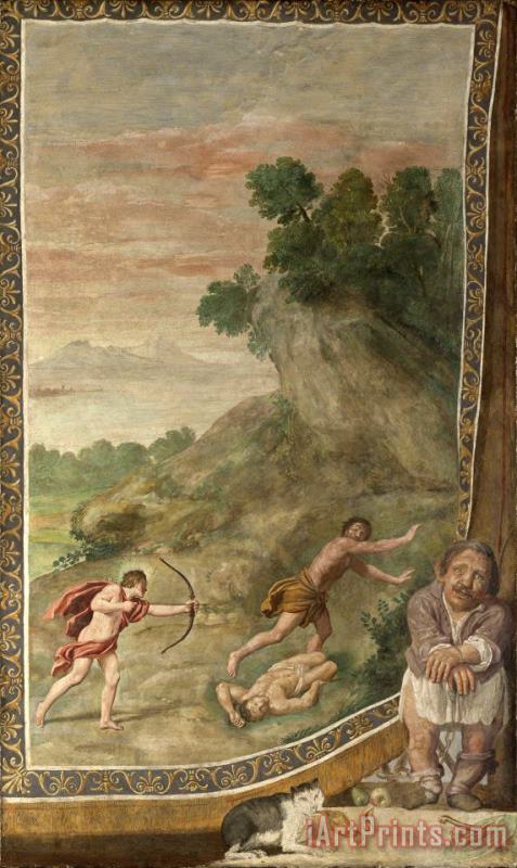 Domenichino And Assistants Apollo Killing The Cyclops Art Painting