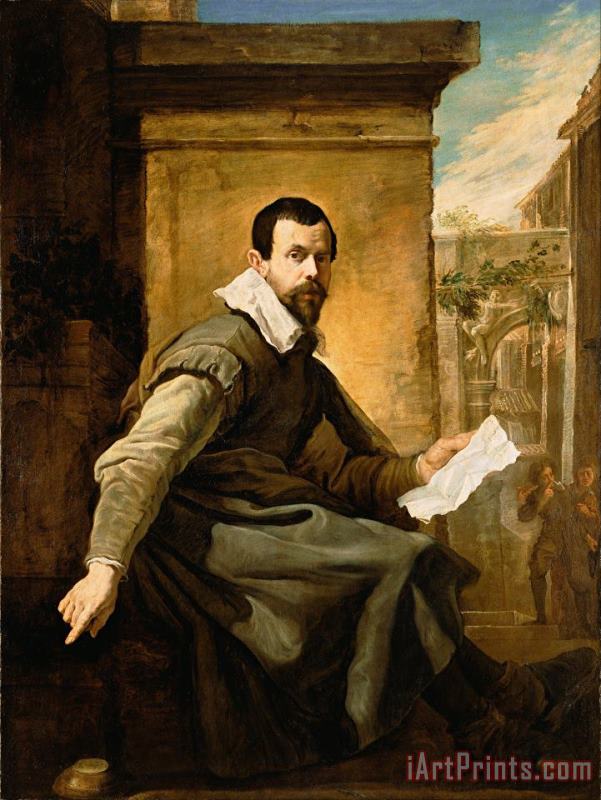 Portrait of a Man with a Sheet of Music painting - Domenico Fetti Portrait of a Man with a Sheet of Music Art Print