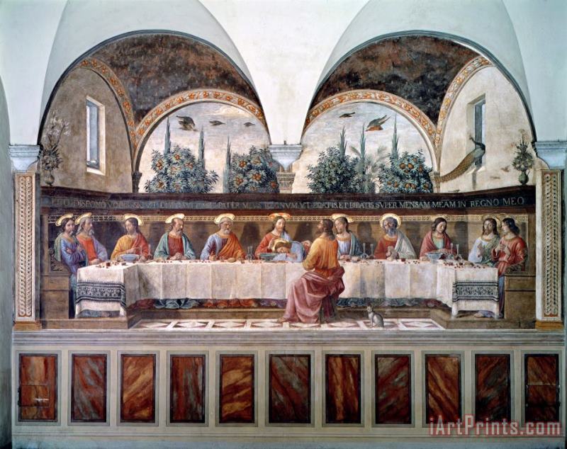 The Last Supper painting - Domenico Ghirlandaio The Last Supper Art Print