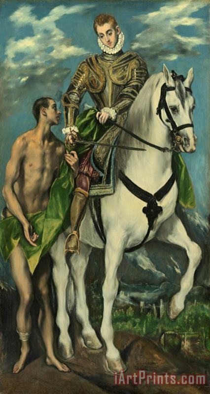 Domenico Theotocopuli El Greco St. Martin And The Beggar Art Print