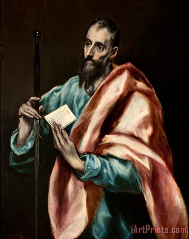 Domenikos Theotokopoulos, El Greco St. Paul Art Print