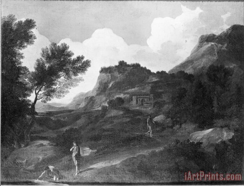 Mountainous Landscape painting - Dughet, Gaspard Mountainous Landscape Art Print