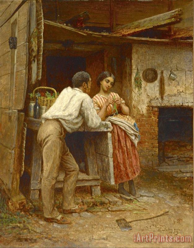 Southern Courtship painting - Eastman Johnson Southern Courtship Art Print
