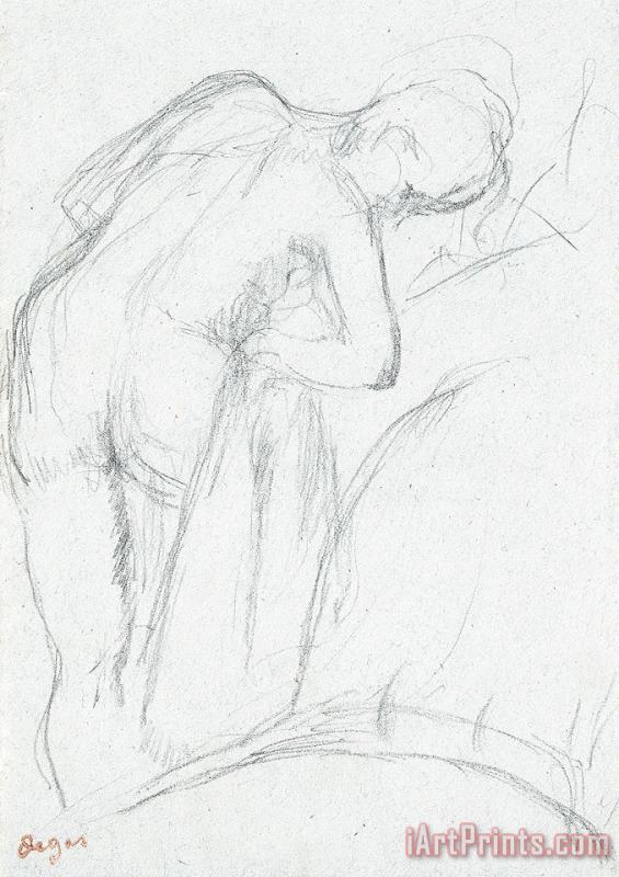After The Bath painting - Edgar Degas After The Bath Art Print