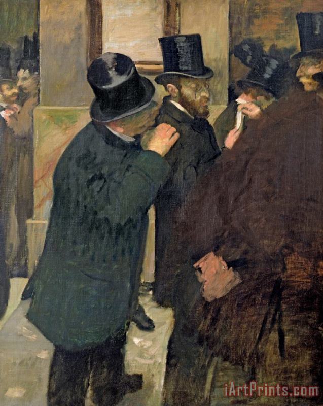 Edgar Degas At the Stock Exchange Art Print