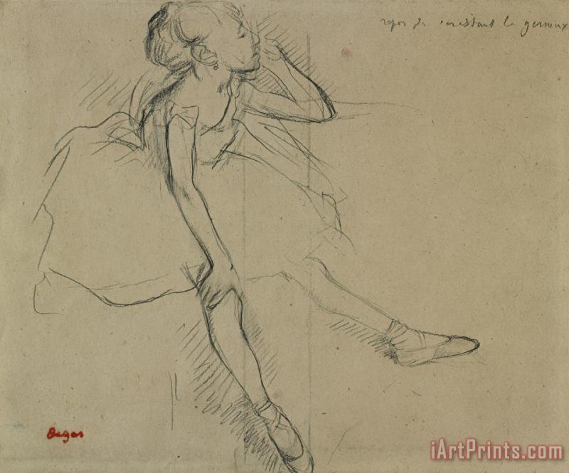 Edgar Degas Ballet Dancer in Repose Art Print
