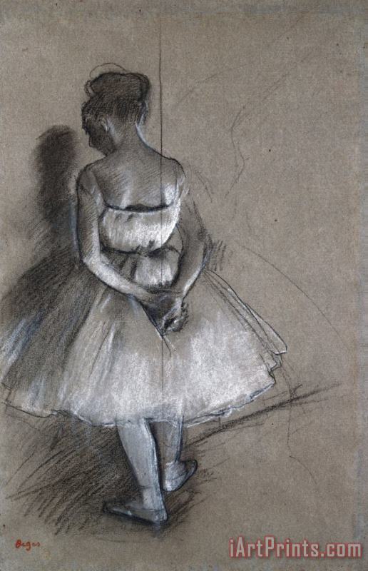 Edgar Degas Dancer Standing, Her Hands Crossed Behind Her Back Art Print