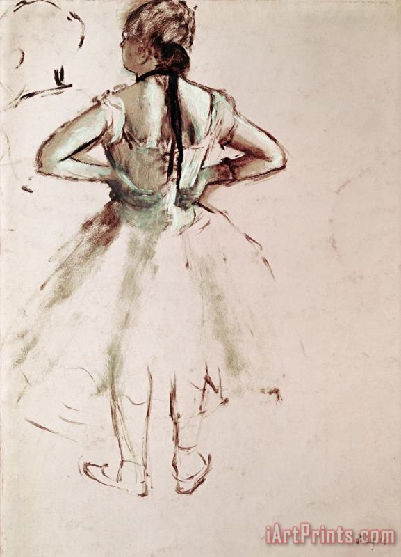 Dancer Viewed From The Back painting - Edgar Degas Dancer Viewed From The Back Art Print