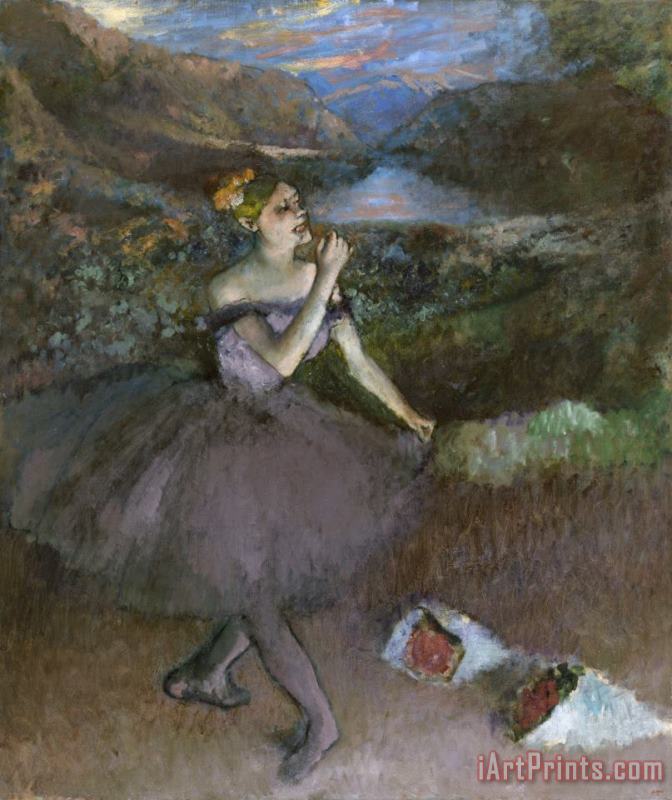 Dancer with Bouquet, Ca. 1895 1900 painting - Edgar Degas Dancer with Bouquet, Ca. 1895 1900 Art Print