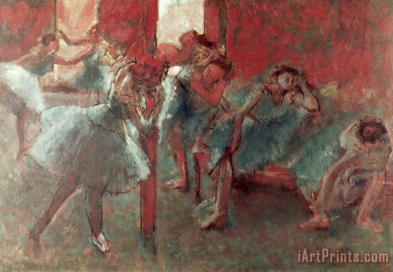 Edgar Degas Dancers at Rehearsal Art Painting