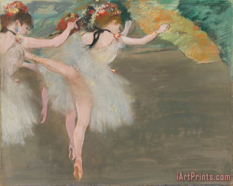 Danseuses En Blanc painting - Edgar Degas Danseuses En Blanc Art Print