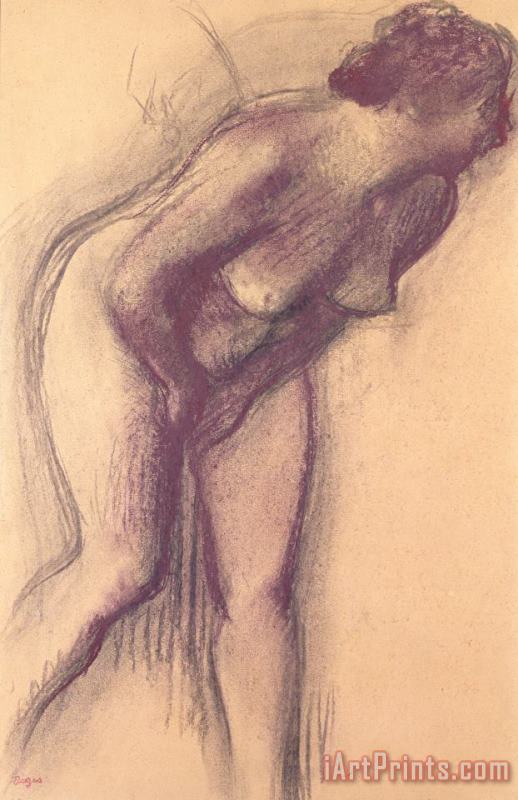 Female Standing Nude painting - Edgar Degas Female Standing Nude Art Print