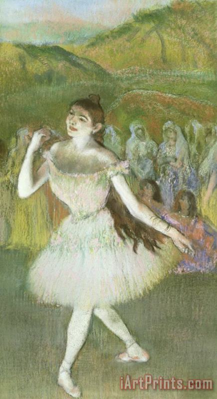 Edgar Degas Pink Dancer Art Painting