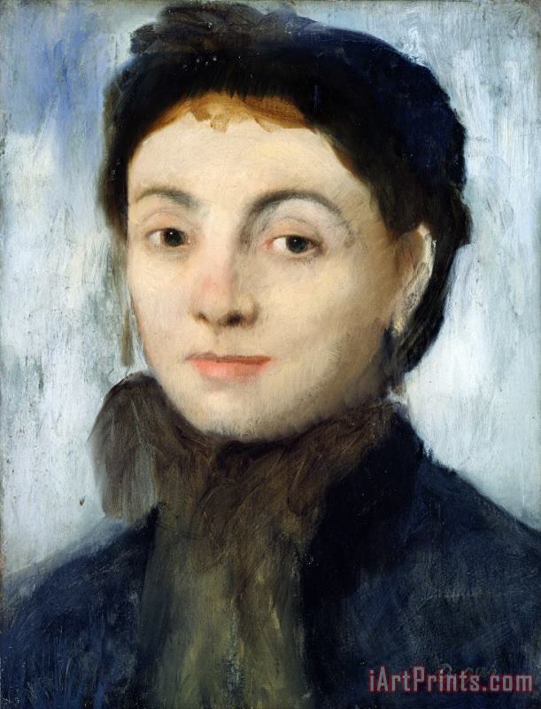 Portrait of Josephine Gaujelin painting - Edgar Degas Portrait of Josephine Gaujelin Art Print