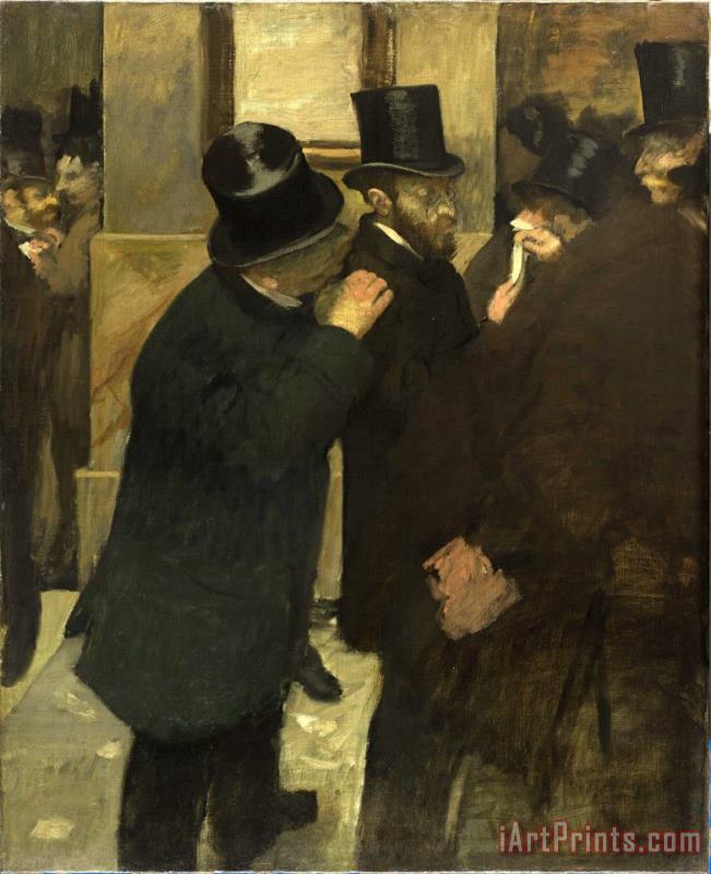Edgar Degas Portraits at The Stock Exchange Art Painting