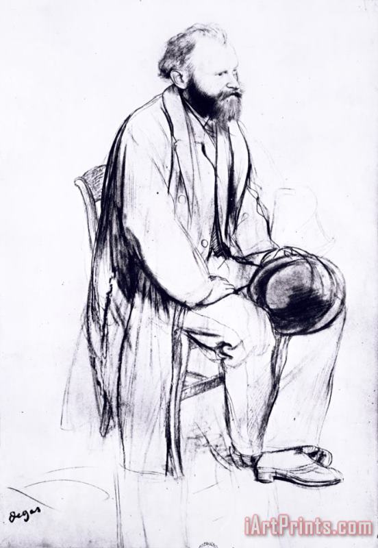 Edgar Degas Study for a Portrait of Manet Art Print