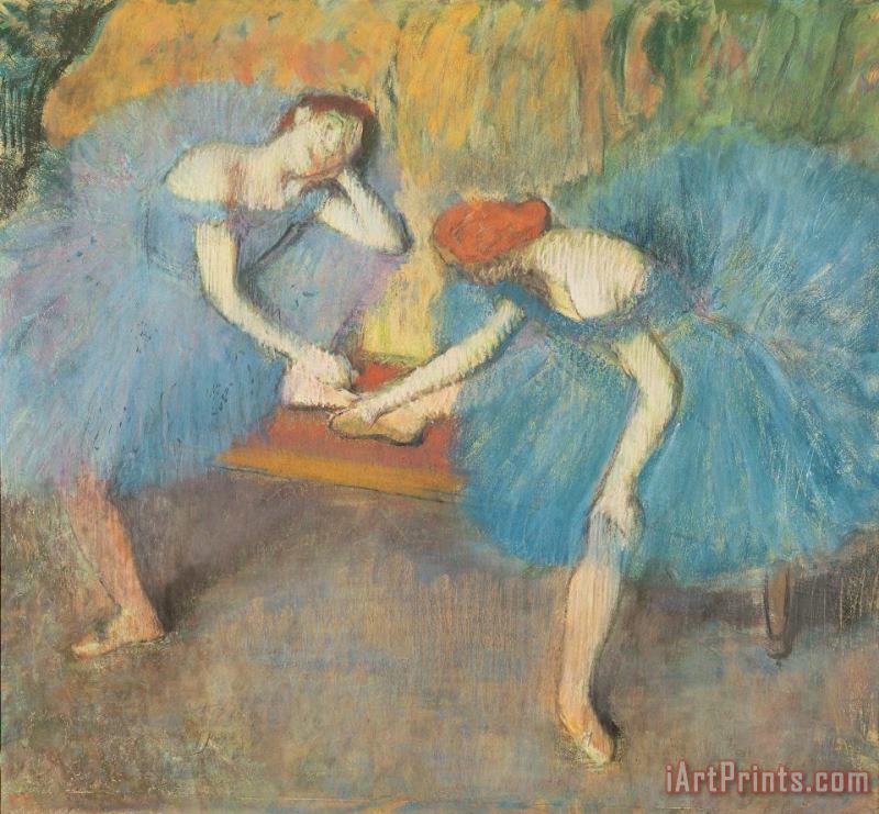 Two Dancers at Rest painting - Edgar Degas Two Dancers at Rest Art Print