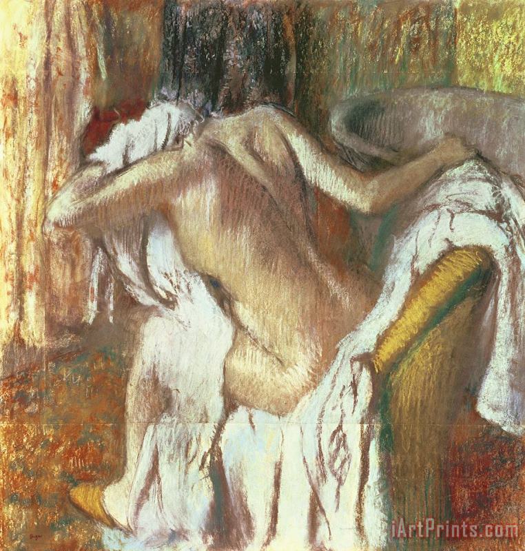 Edgar Degas Woman drying herself Art Painting