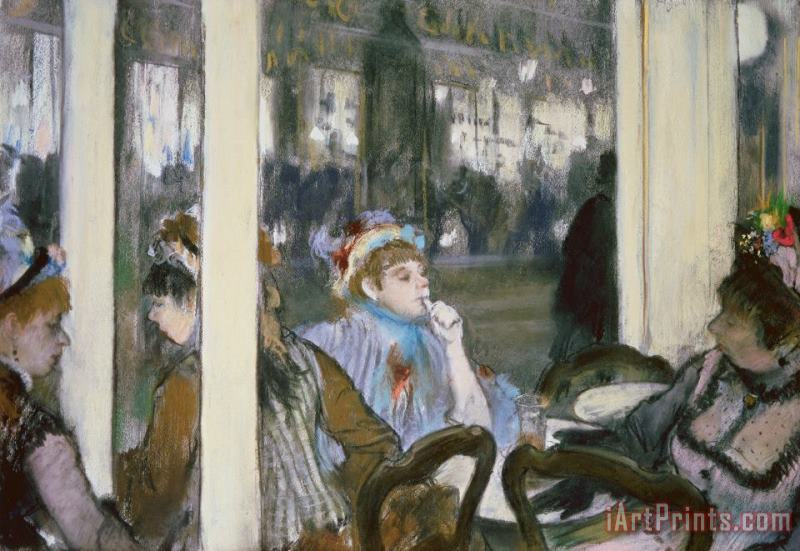 Edgar Degas Women on a Cafe Terrace Art Print
