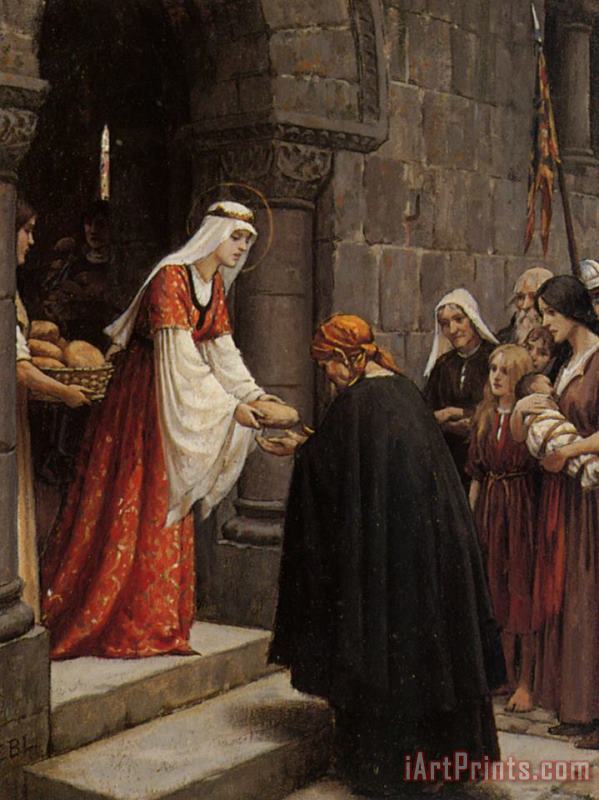 Edmund Blair Leighton Study for The Charity of Saint Elizabeth of Hungary Art Painting