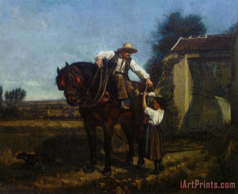 Edouard Frere The Ploughmans Lunch Art Painting