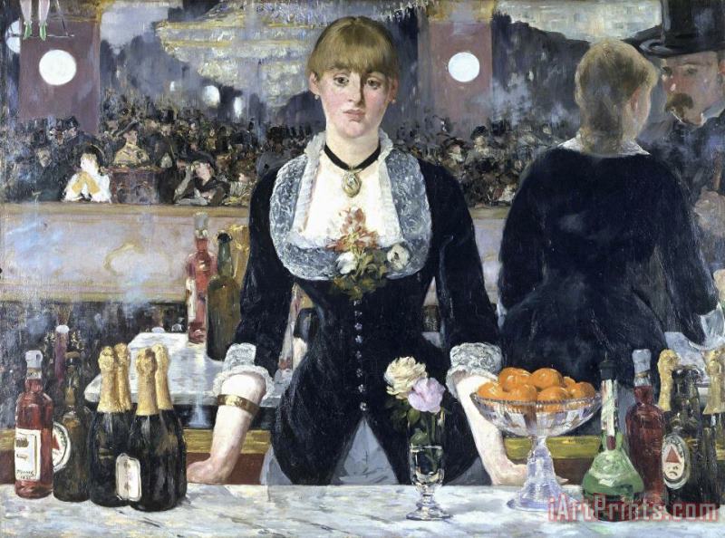 Edouard Manet A Bar at The Folies Bergere Art Painting