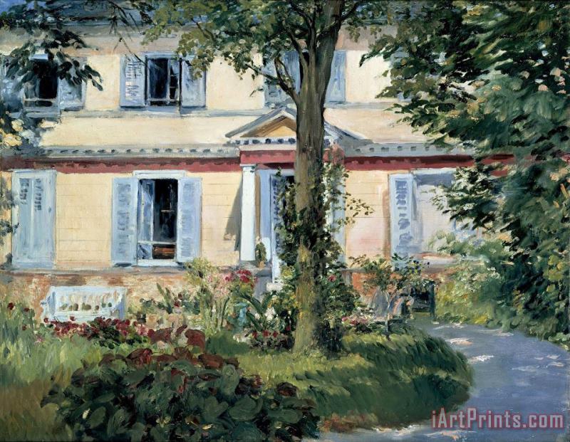 Landhaus in Rueil painting - Edouard Manet Landhaus in Rueil Art Print