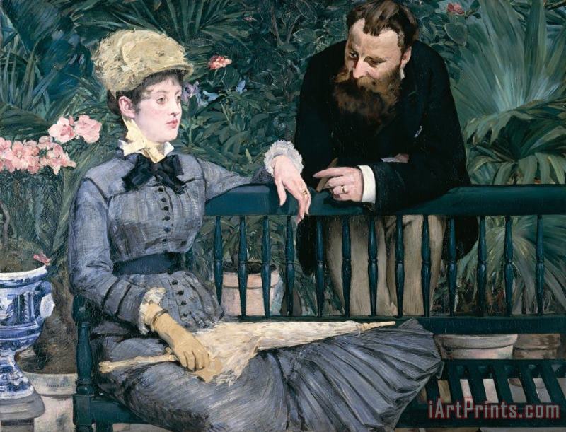 Edouard Manet Madame Manet In Greenhouse Art Painting