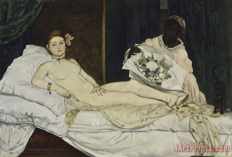 Olympia painting - Edouard Manet Olympia Art Print
