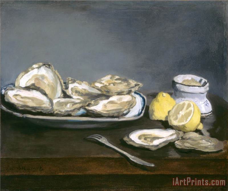 Oysters painting - Edouard Manet Oysters Art Print
