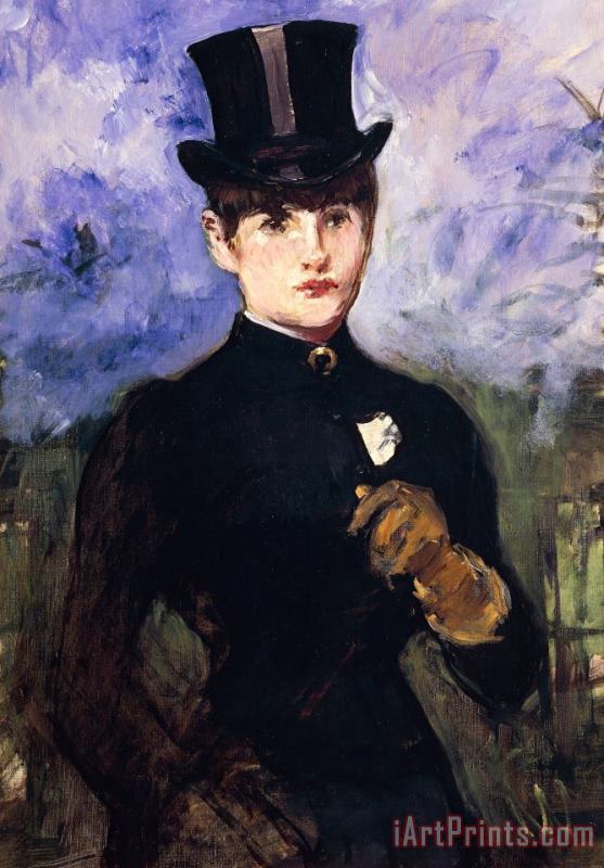 Edouard Manet Portrait Of Horsewoman Art Print