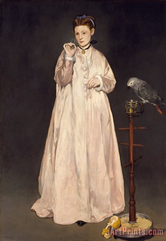 Young Lady in 1866 painting - Edouard Manet Young Lady in 1866 Art Print