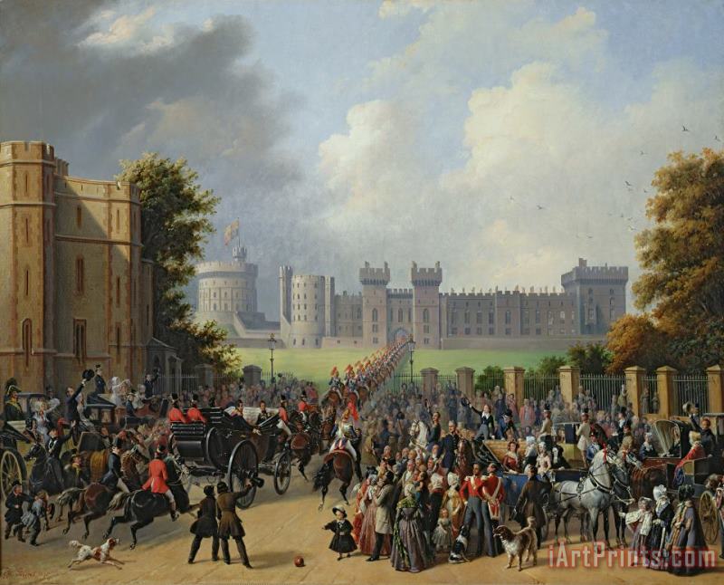 The Arrival of Louis-Philippe painting - Edouard Pingret The Arrival of Louis-Philippe Art Print