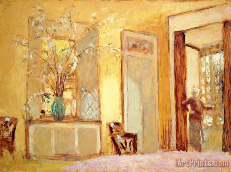 Woman in an Interior (madame Hessel at Les Clayes) painting - Edouard Vuillard Woman in an Interior (madame Hessel at Les Clayes) Art Print