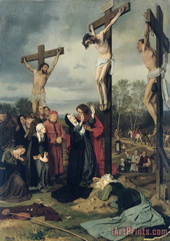 Eduard Karl Franz von Gebhardt Crucifixion Art Painting