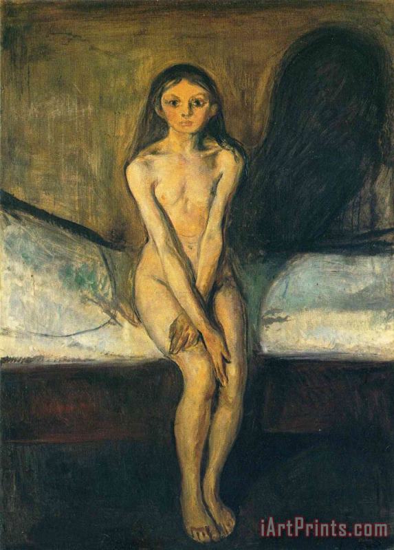 Edvard Munch Puberty 1894 Art Painting