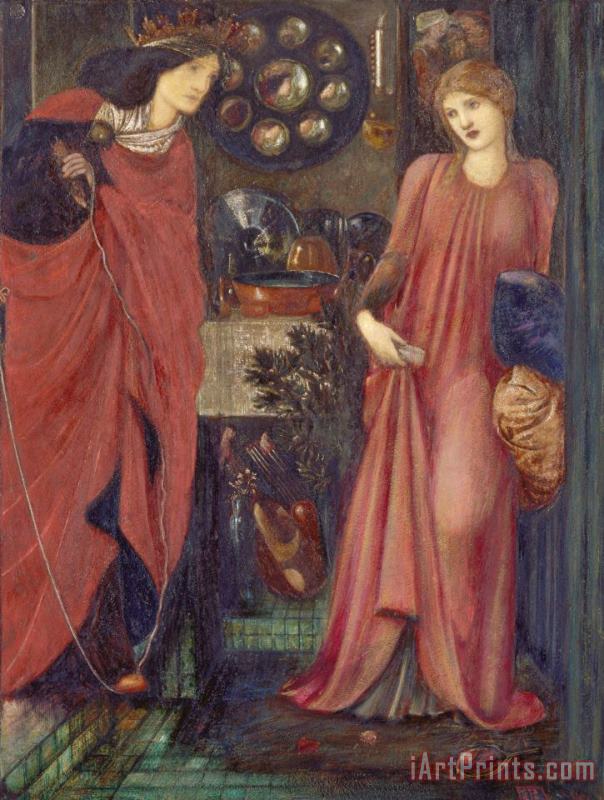 Edward Burne Jones Fair Rosamund And Queen Eleanor Art Painting