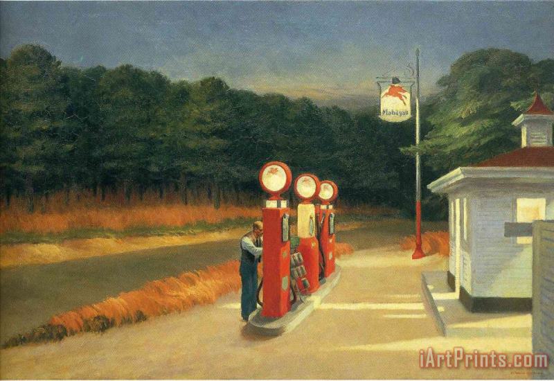 Edward Hopper Gas Art Print